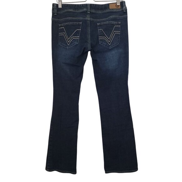 G By Guess Naomi Low Bootcut Blue Jeans Embroidered Pockets Women's Sz 29 - Picture 2 of 8
